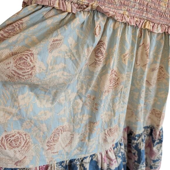Free People Women's Bluebell Mixed Print Cotton Maxi Dress Antique Combo Size S - Picture 4 of 15